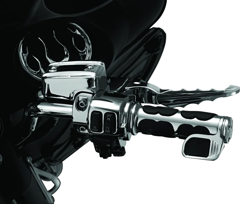 Kuryakyn Contoured ISO Throttle Boss Chrome - Back View