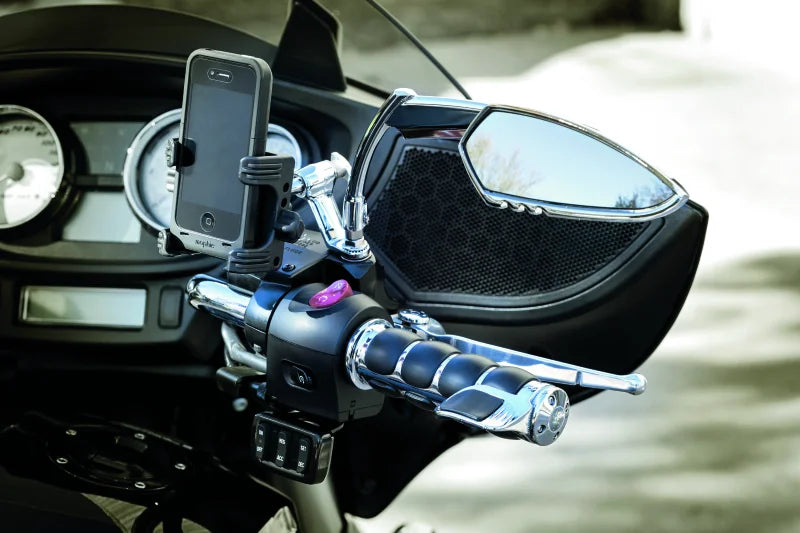 Kuryakyn Contoured ISO Throttle Boss Chrome - Installation View