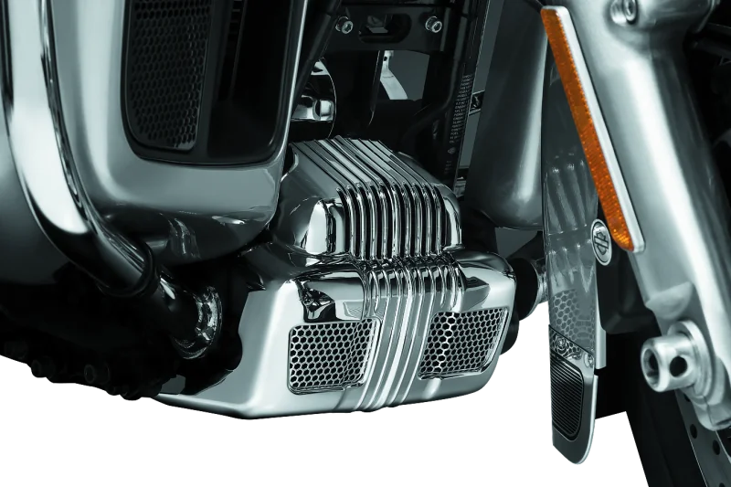 Kuryakyn Coolant Pump Cover 14-16 Touring Models Chrome - Back View