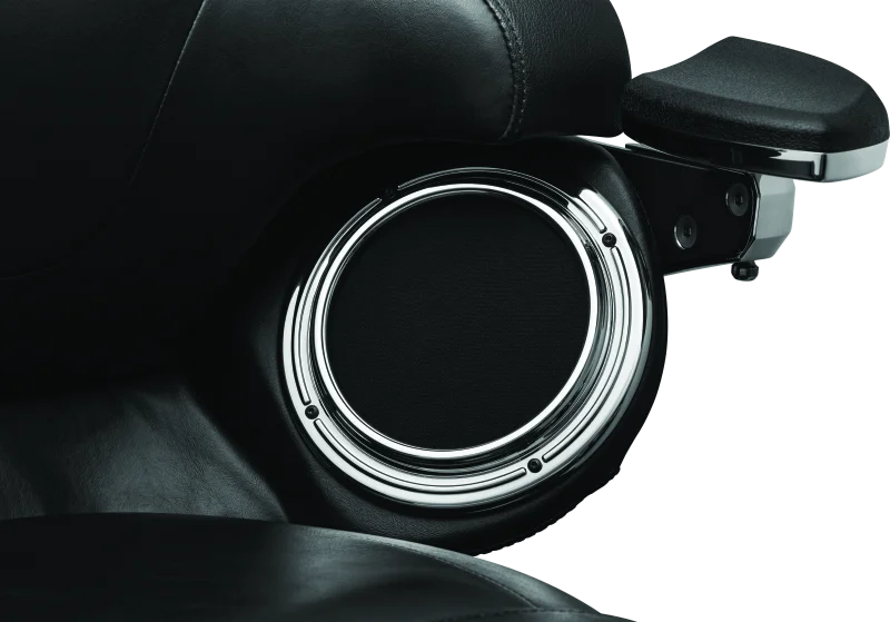 Kuryakyn Corona Speaker Grills Chrome - Side View