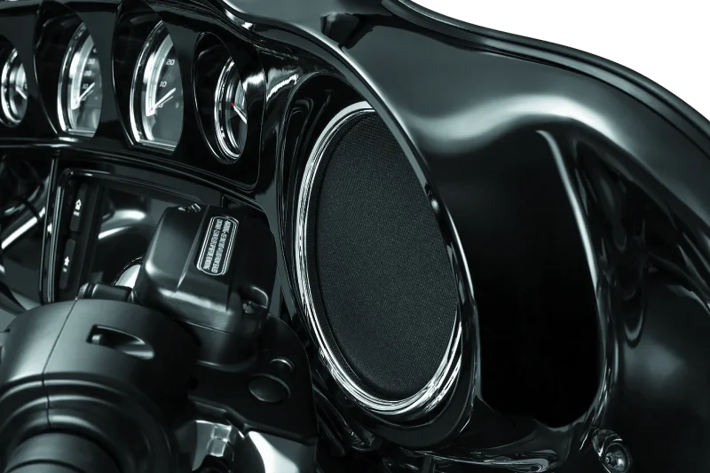 Kuryakyn Corona Speaker Grills Chrome - Installation View