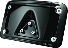 Load image into Gallery viewer, Kuryakyn Curved Laydown License Plate Frame Gloss Black - Main Product View
