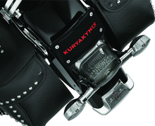 Load image into Gallery viewer, Kuryakyn Curved Laydown License Plate Frame Gloss Black - Side View