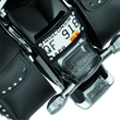 Load image into Gallery viewer, Kuryakyn Curved Laydown License Plate Frame Gloss Black - Detail View