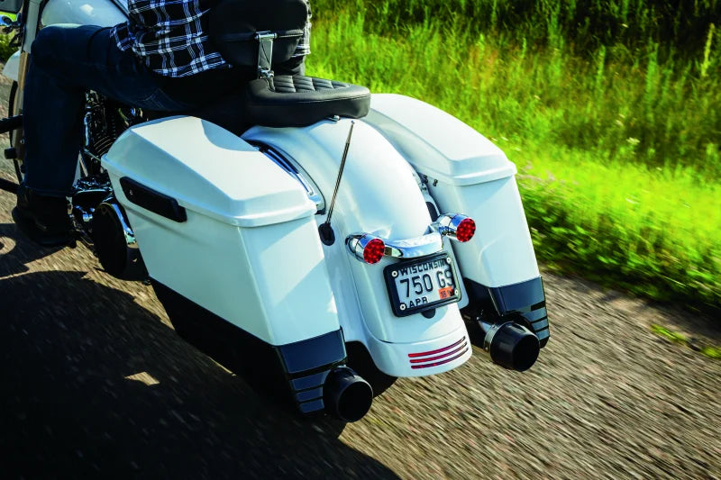 Kuryakyn Curved License Plate Mount Black - Side View
