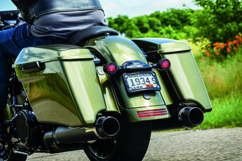 Kuryakyn Curved License Plate Mount Black - Back View