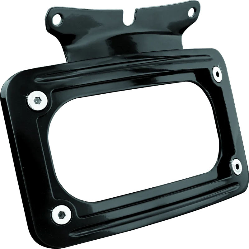 Kuryakyn Curved License Plate Mount Black - Main Product View
