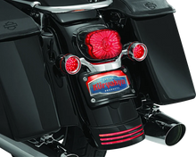 Load image into Gallery viewer, Kuryakyn Curved License Plate Mount Black - Side View
