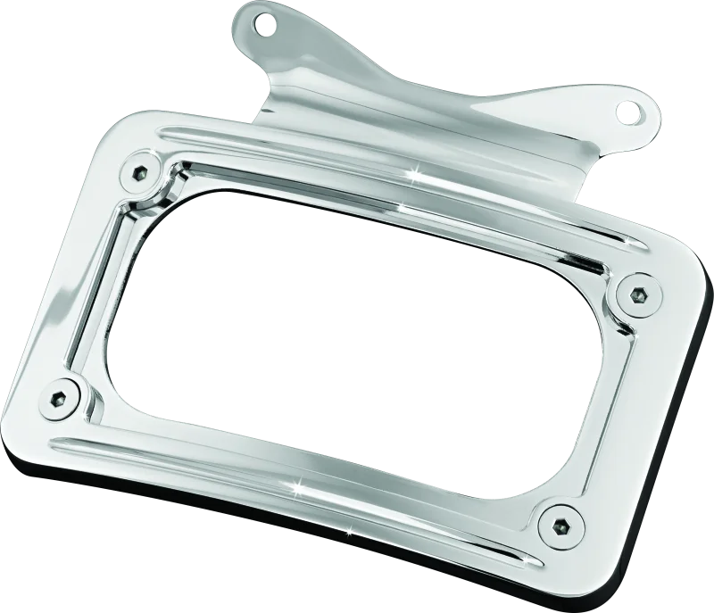 Kuryakyn Curved License Plate Mount Chrome - Main Product View