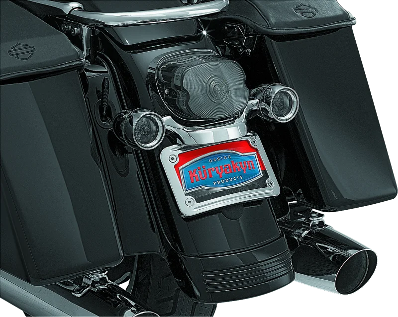 Kuryakyn Curved License Plate Mount Chrome