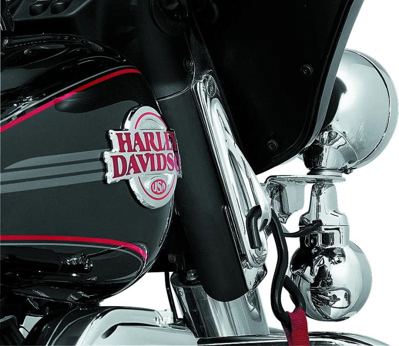 Kuryakyn Custom Teardrop Tie-Down Brackets 83-13 Touring Chrome - Main Product View