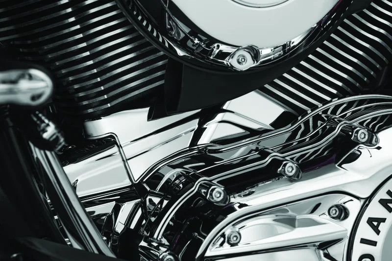 Kuryakyn Cylinder Base Cover Indian Models Chrome - Side View