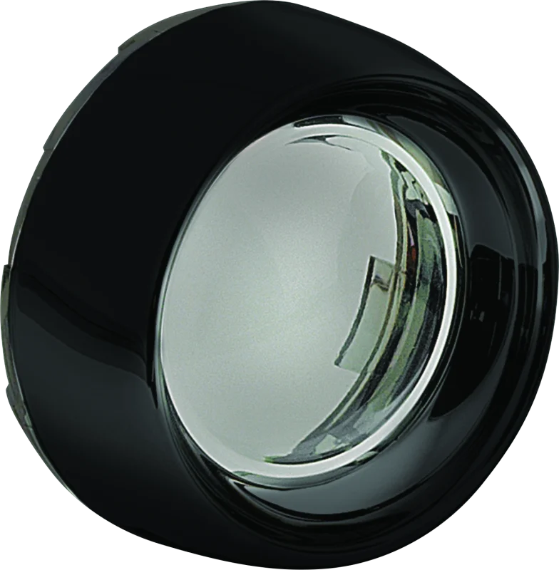 Kuryakyn Deep Dish Bezel For Bullet Turn Signals Smoke Lens Gloss Black - Main Product View