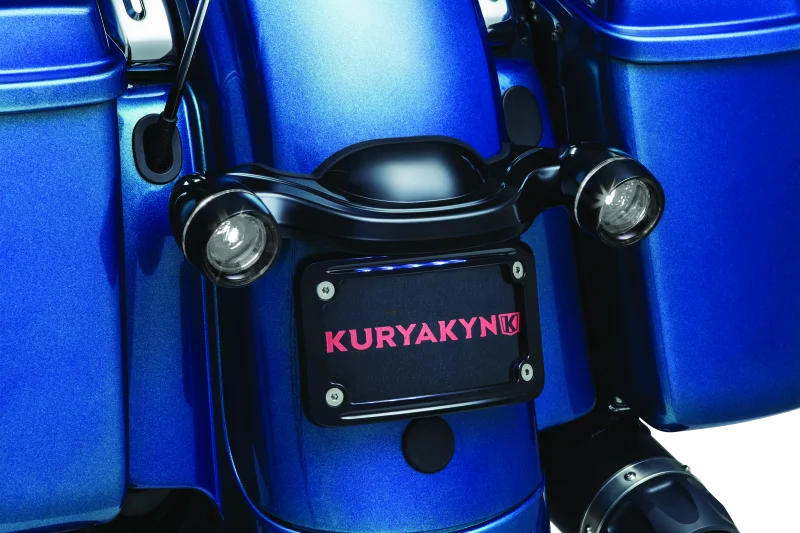 Kuryakyn Deep Dish Bezel For Bullet Turn Signals Smoke Lens Gloss Black - Side View