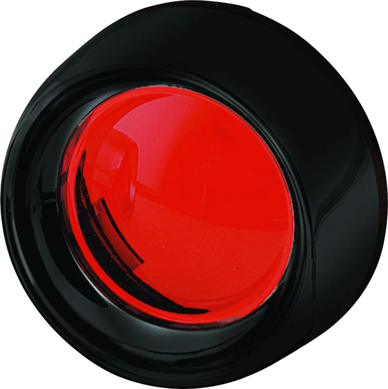 Kuryakyn Deep Dish Bezels Red Lens Gloss Black - Main Product View