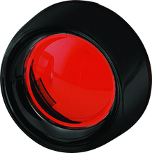 Load image into Gallery viewer, Kuryakyn Deep Dish Bezels Red Lens Gloss Black - Main Product View