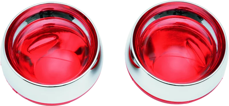 Kuryakyn Deep Dish Bezels With Red Lenses - Main Product View