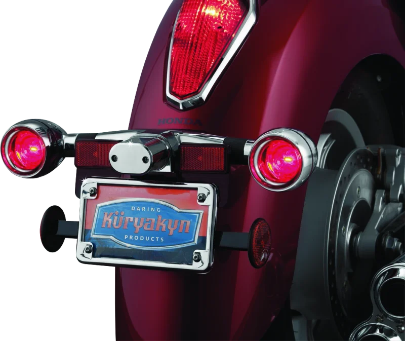 Kuryakyn Deep Dish Bezels With Red Lenses - Back View