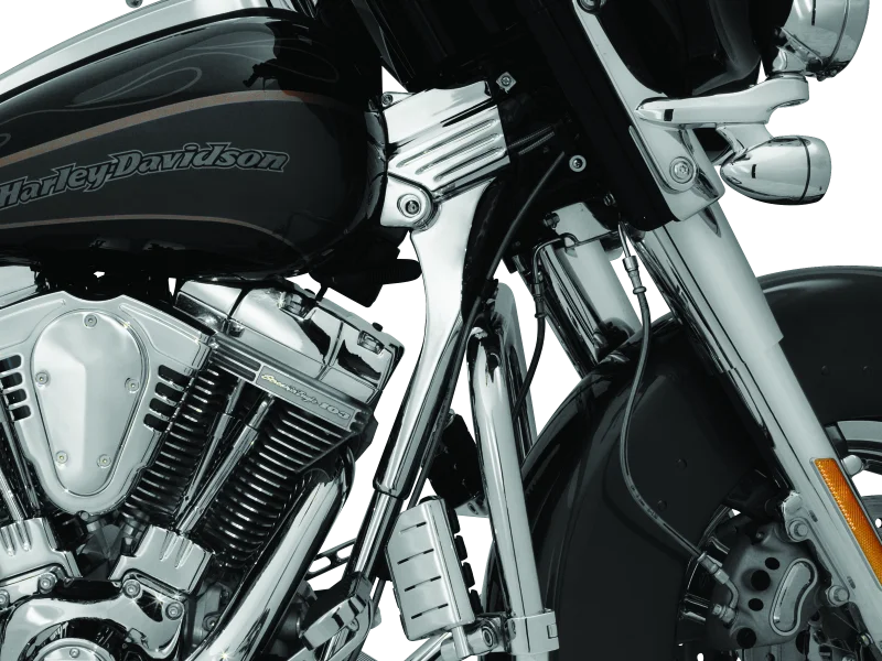 Kuryakyn Deluxe Neck Cover Kit 95-05 Touring Models Chrome - Detail View