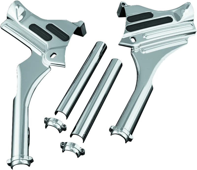 Kuryakyn Deluxe Neck Covers 95-07 Touring Models Chrome - Main Product View