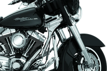 Load image into Gallery viewer, Kuryakyn Deluxe Neck Covers 95-07 Touring Models Chrome - Side View