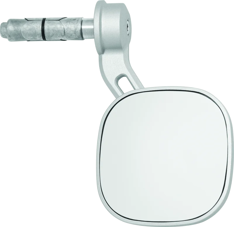 Kuryakyn Dillinger Bar End Mirrors Silver - Side View
