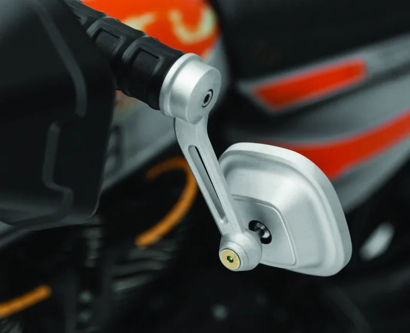 Kuryakyn Dillinger Bar End Mirrors Silver - Detail View