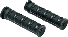 Load image into Gallery viewer, Kuryakyn Dillinger Grips Dual Cable Satin Black - Main Product View