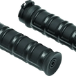 Load image into Gallery viewer, Kuryakyn Dillinger Grips Dual Cable Satin Black - Main Product View