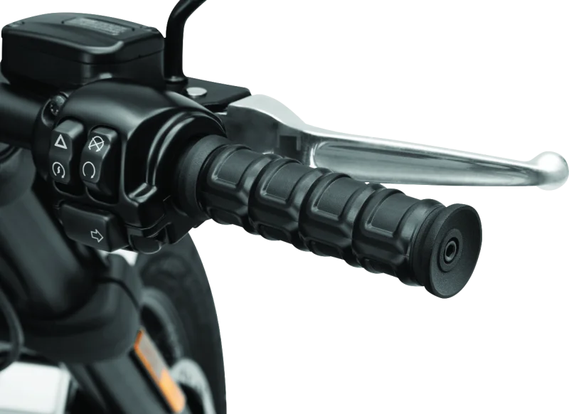 Kuryakyn Dillinger Grips Throttle-By-Wire Black - Side View