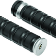 Load image into Gallery viewer, Kuryakyn Dillinger Grips Throttle-By-Wire Silver - Main Product View