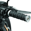 Load image into Gallery viewer, Kuryakyn Dillinger Grips Throttle-By-Wire Silver - Side View