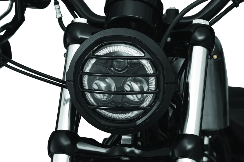 Kuryakyn Dillinger Headlight Trim 5-3/4 Black - Side View