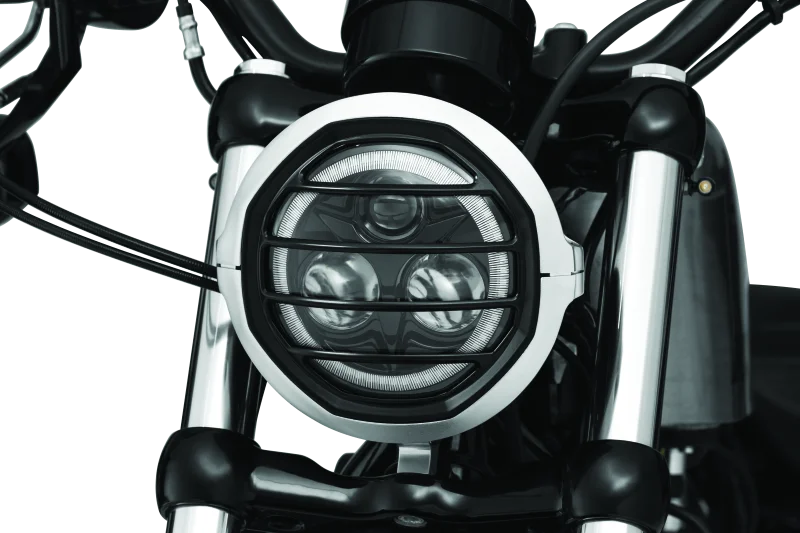 Kuryakyn Dillinger Headlight Trim 5-3/4 Sil - Additional View 5