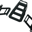 Load image into Gallery viewer, Kuryakyn Dillinger Luggage Rack Black - Main Product View