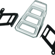 Load image into Gallery viewer, Kuryakyn Dillinger Luggage Rack Silver - Main Product View