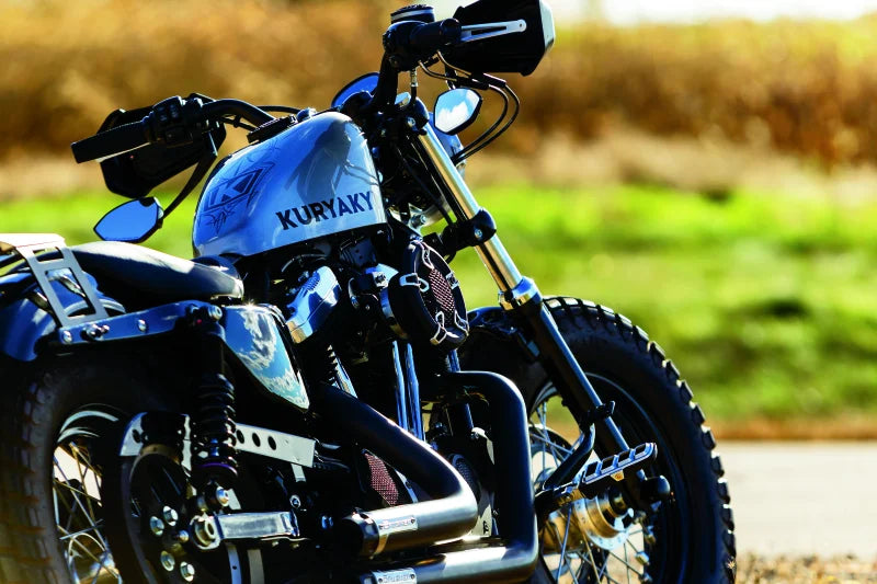 Kuryakyn Dillinger Pegs With Male Mount Adapter Silver - Back View