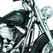 Load image into Gallery viewer, Kuryakyn Downtube Covers 00-06 Softail Chrome - Side View