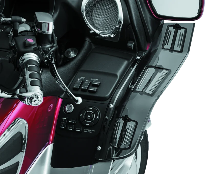 Kuryakyn Dragon Wings 01-17 Honda GL1800 Models Smoke - Side View