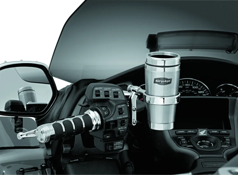 Kuryakyn Drink Holder With Stainless Steel Mug For Perch Mount Chrome
