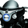 Load image into Gallery viewer, Kuryakyn Driving Light Bezels Indian Chrome - Side View
