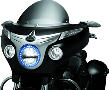 Load image into Gallery viewer, Kuryakyn Driving Light Bezels Indian Chrome - Side View