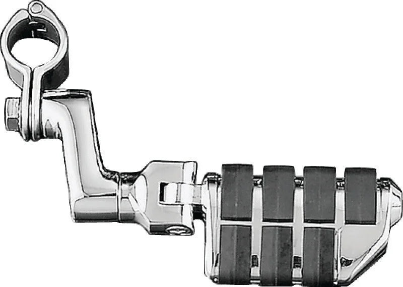 Kuryakyn Dually ISO Offset Highway Pegs With 1-1/4inch Clamp Chrome (Pair) - Side View