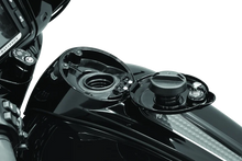 Load image into Gallery viewer, Kuryakyn Easy Fill Fuel Door Black - Side View