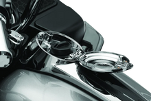 Load image into Gallery viewer, Kuryakyn Easy Fill Fuel Door Chrome - Back View