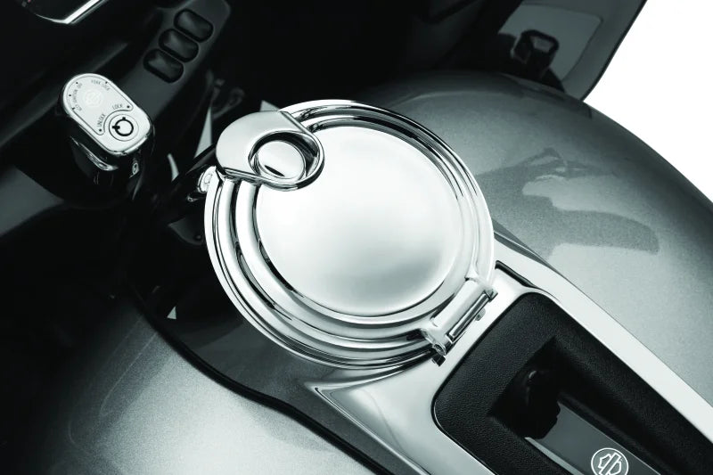 Kuryakyn Easy Fill Fuel Door Chrome - Installation View