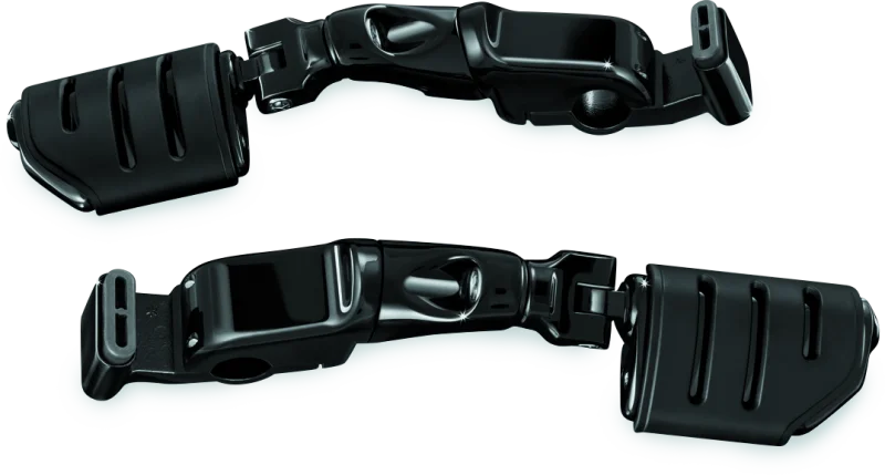 Kuryakyn Ergo II Trident Dually ISO Pegs With Long Arms Gloss Black - Main Product View