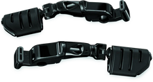 Load image into Gallery viewer, Kuryakyn Ergo II Trident Dually ISO Pegs With Long Arms Gloss Black - Main Product View
