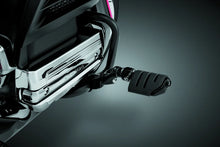Load image into Gallery viewer, Kuryakyn Ergo II Trident Dually ISO Pegs With Long Arms Gloss Black - Side View