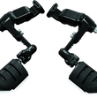 Load image into Gallery viewer, Kuryakyn Ergo III Adjustable Mount With Trident Dually ISO Pegs Gloss Black - Main Product View